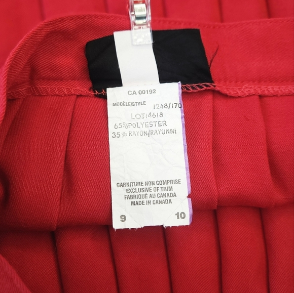 Vtg Jazzie Scarlet Pleated Knee Length Skirt Size US10 Preppy Frenchgirl Great C - Picture 5 of 11